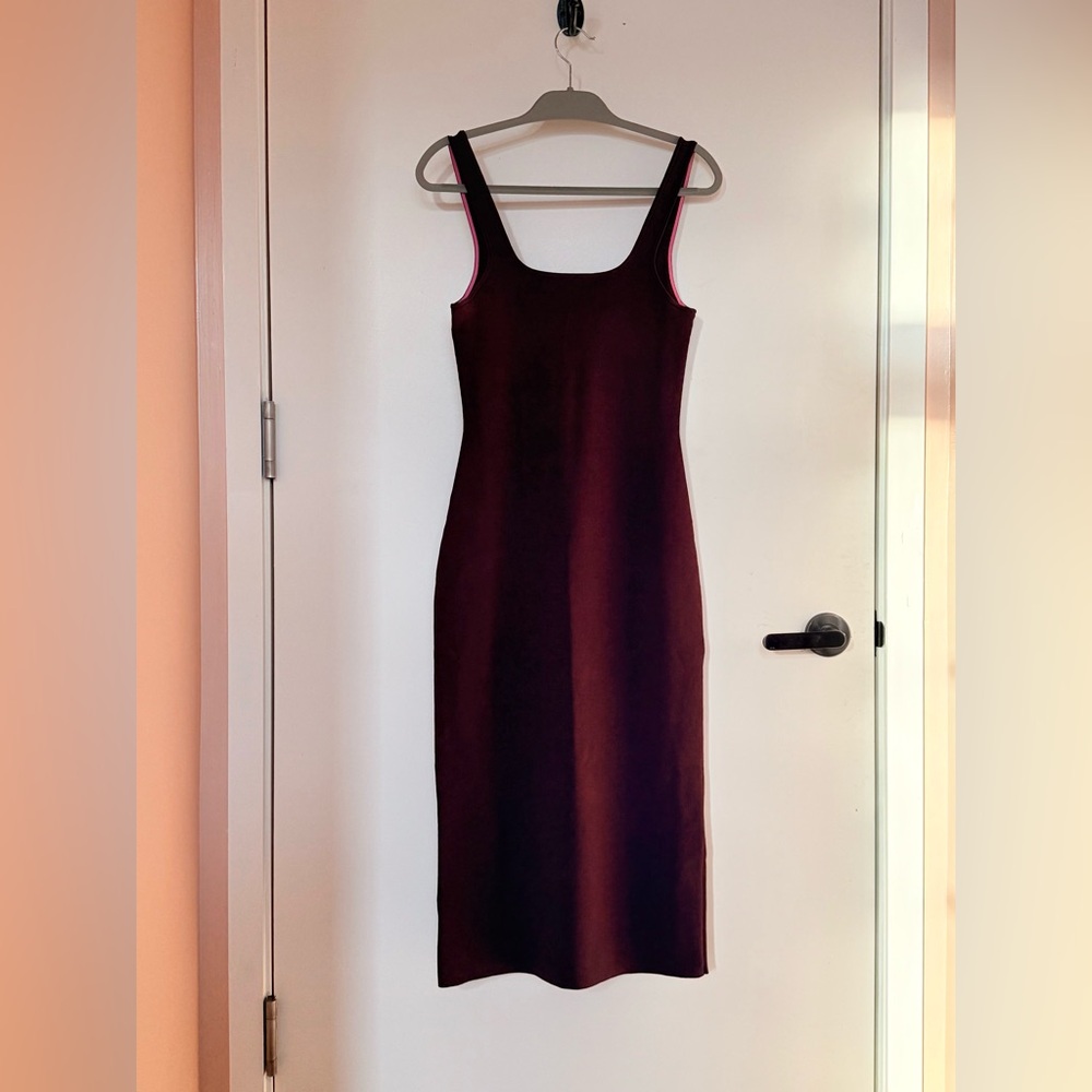 COS Burgundy Sleeveless Midi Dress